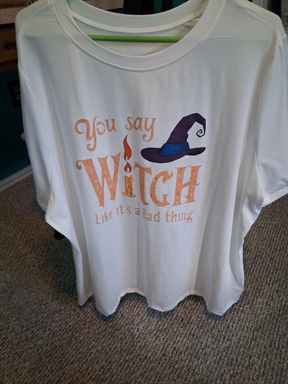 woman's 4X top short sleeves "you say Witch likes it's a bad thing" NEW
